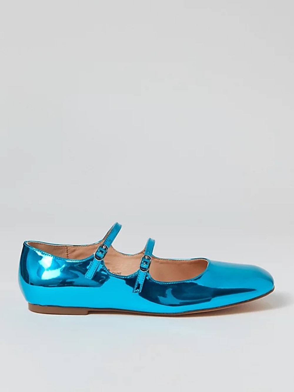 Urban Outfitters Whitney Strappy Ballet Flat Metallic Blue Women’s Size 10
